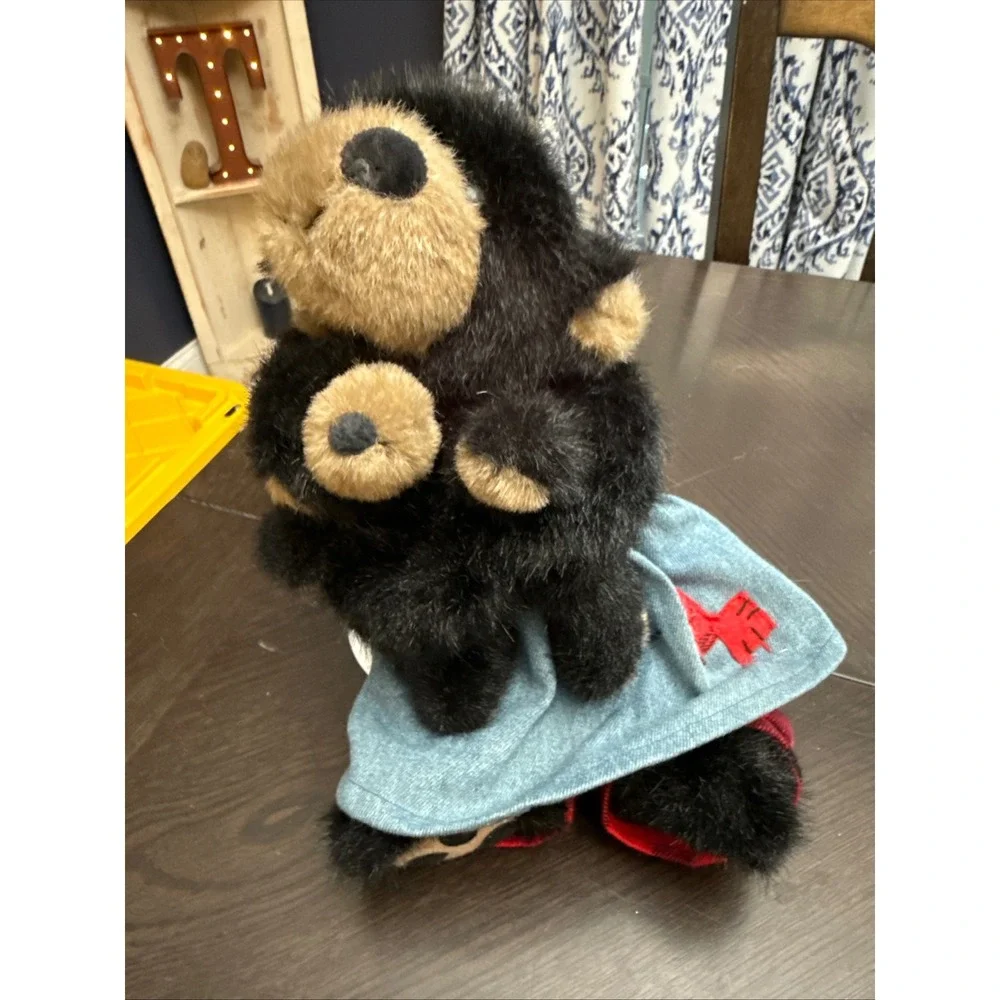 Boyds Bears Ma With Junior Best Dressed Series Black Bear Plush 918087sm 12 inch